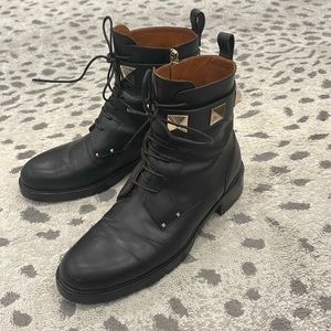 Valentino Rockstud combat booties size 38.5